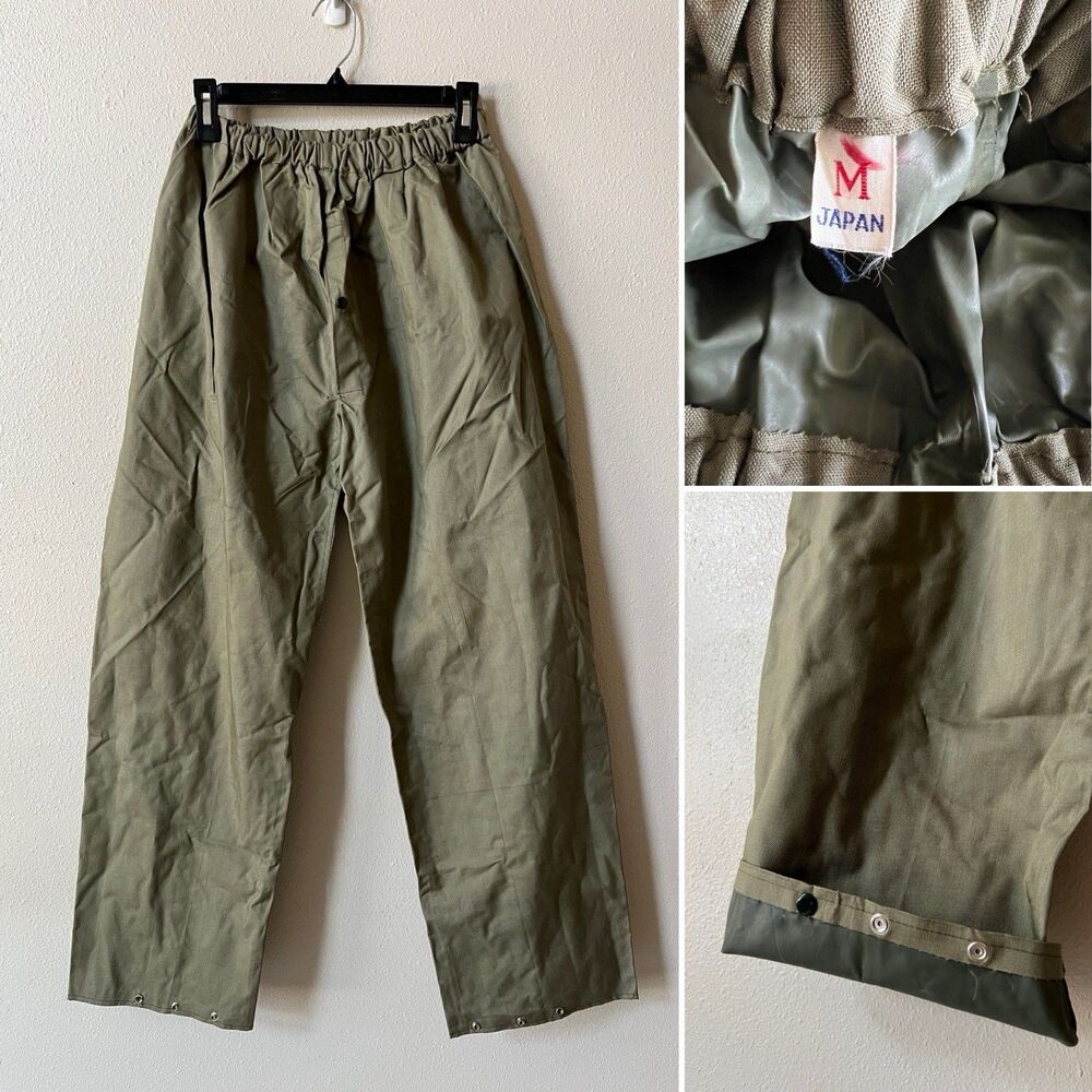Vintage Japanese Military NBC Chemical Protective Overpants Medium Pants 70s/80s
